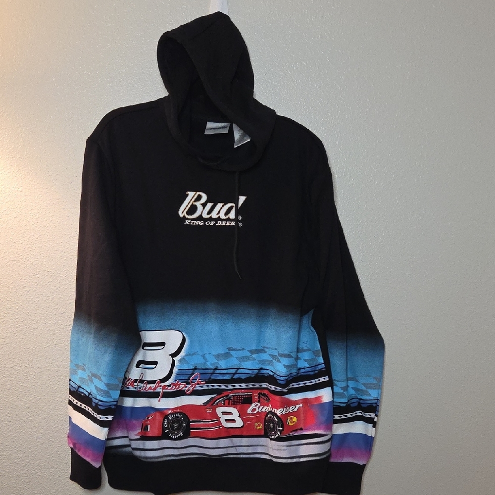 Budweiser Dale Earnhardt Jr. Black and Blue Racing Hoodie